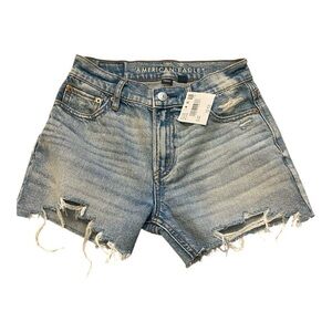American Eagle Strigid Mom Jean Shorts Sz 000 NEW